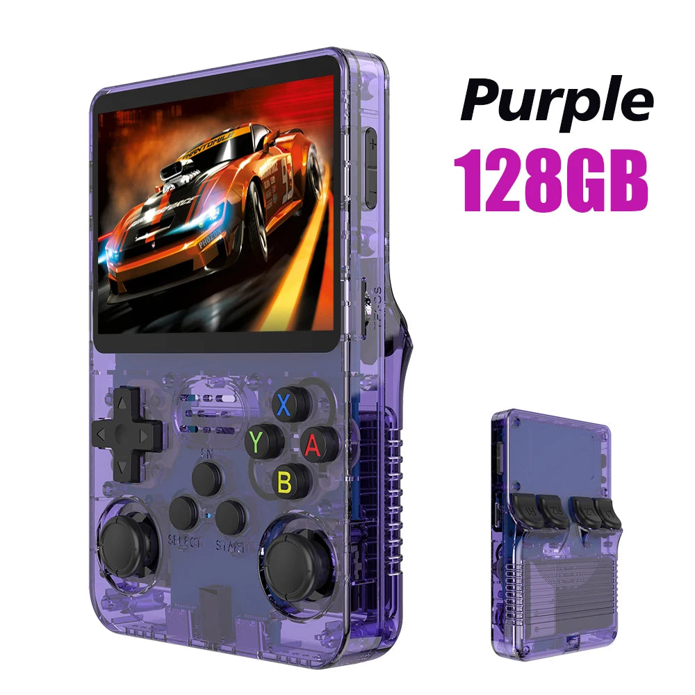 R36S 128GB Retro Handheld Game Console - 3.5" IPS Screen, 128GB Games