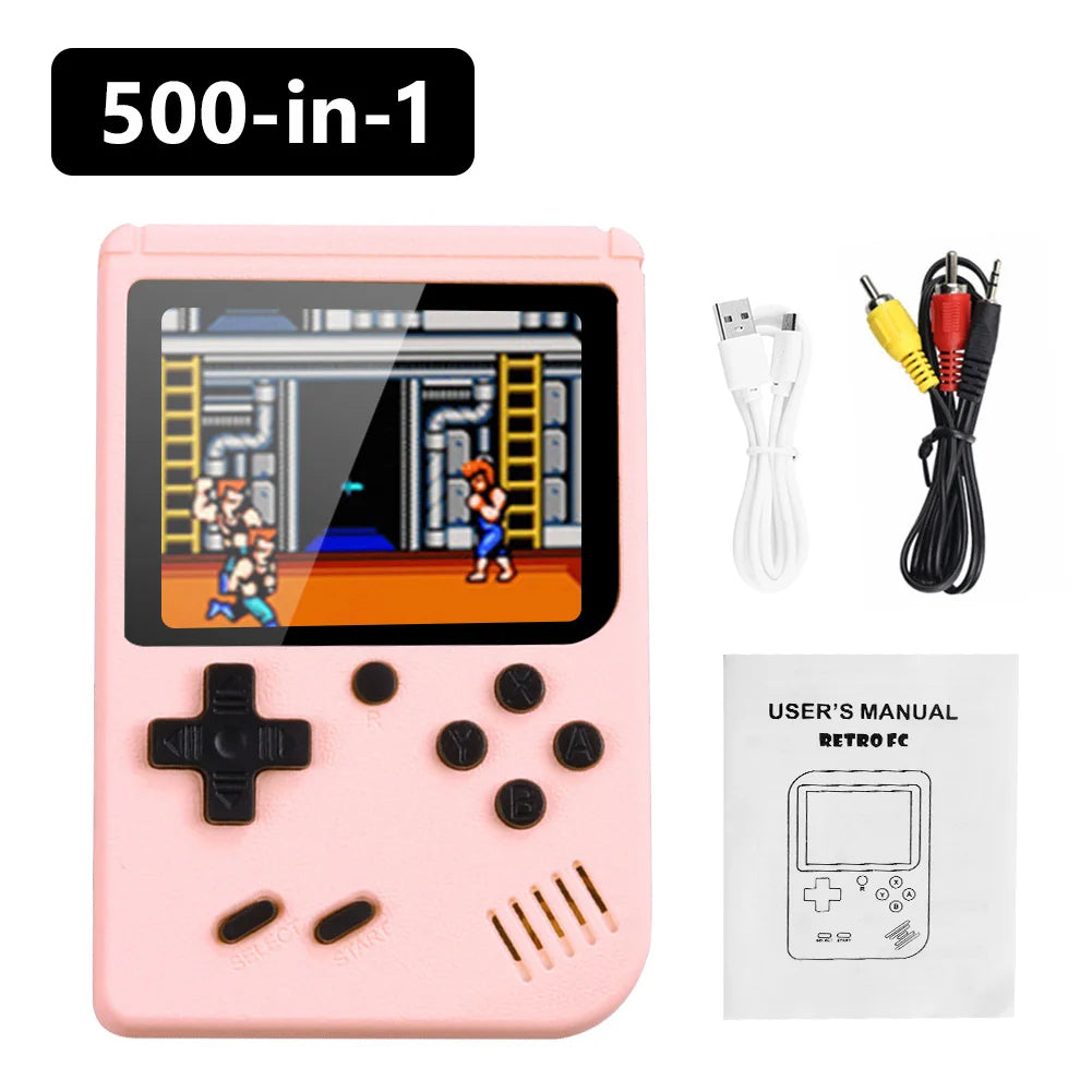 500-in-1 Portable Handheld Game Console for Kids - Mini Electronic Video Game Toy