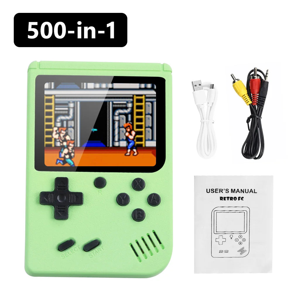 500-in-1 Portable Handheld Game Console for Kids - Mini Electronic Video Game Toy