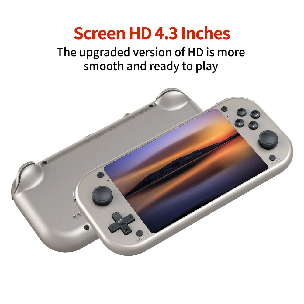 M17 Retro Handheld Game Console - 4.3" IPS Screen, 128GB