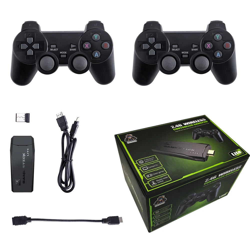 4K Retro Wireless Game Console - 20,000 Games, 64GB, Multi-Platform Support